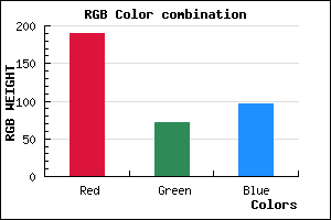 rgb background color #BE4860 mixer