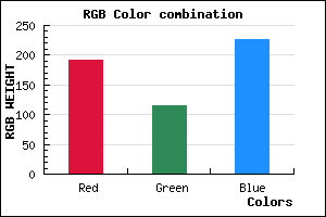 rgb background color #BF73E3 mixer