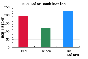 rgb background color #BF77DF mixer