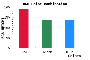rgb background color #BF8989 mixer