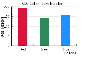 rgb background color #BF8C9C mixer