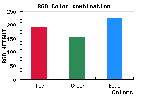 rgb background color #BF9DE1 mixer