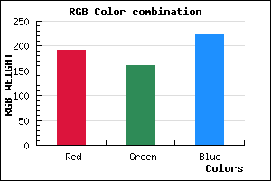 rgb background color #BFA0DE mixer