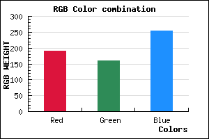 rgb background color #BFA0FE mixer