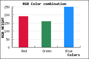 rgb background color #BFA1FA mixer