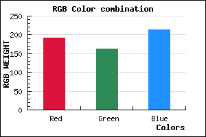rgb background color #BFA2D5 mixer