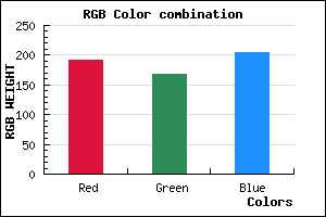 rgb background color #BFA7CD mixer