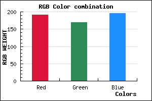 rgb background color #BFAAC4 mixer