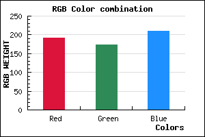 rgb background color #BFADD1 mixer