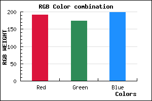 rgb background color #BFAEC6 mixer