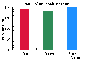 rgb background color #BFB8C6 mixer