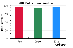 rgb background color #BFBAC0 mixer