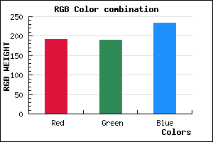 rgb background color #BFBEEA mixer