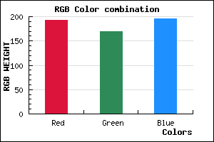 rgb background color #C0AAC4 mixer