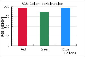 rgb background color #C0ACBF mixer