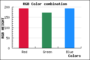 rgb background color #C0ACC0 mixer