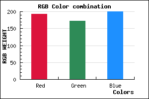 rgb background color #C0ACC8 mixer