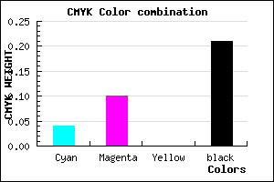 #C0B5C9 color CMYK mixer