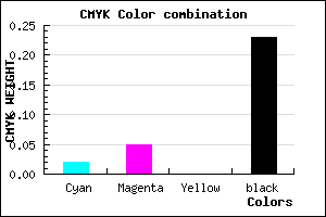 #C0BAC4 color CMYK mixer