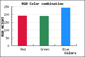 rgb background color #C0BDF3 mixer