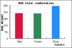 rgb background color #C0BDF7 mixer