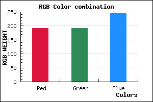 rgb background color #C0BFF7 mixer