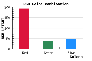 rgb background color #C0242D mixer