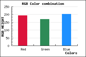 rgb background color #C1A9CB mixer
