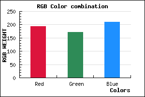rgb background color #C1ACD2 mixer