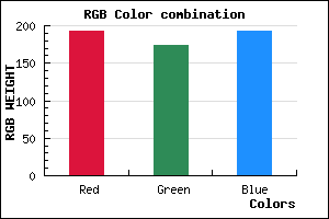 rgb background color #C1AEC0 mixer