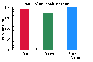 rgb background color #C1AEC6 mixer