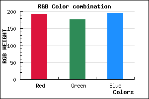rgb background color #C1B0C4 mixer
