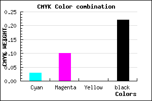 #C1B3C7 color CMYK mixer