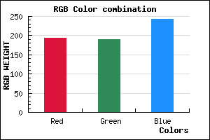 rgb background color #C1BDF3 mixer
