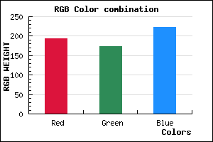 rgb background color #C2AEDE mixer