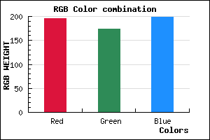 rgb background color #C3AEC6 mixer