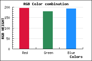 rgb background color #C3B4C0 mixer