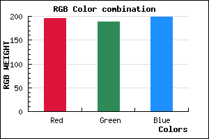 rgb background color #C3BDC7 mixer