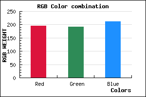 rgb background color #C3BFD3 mixer