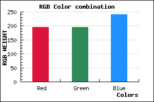 rgb background color #C3C3F1 mixer