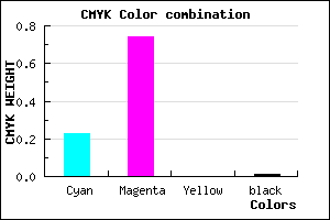 #C343FD color CMYK mixer