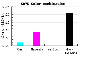 #C4B7C9 color CMYK mixer
