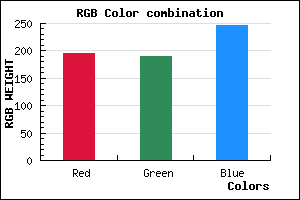 rgb background color #C4BDF7 mixer