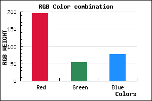 rgb background color #C4364D mixer