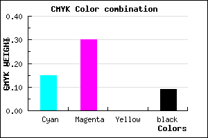 #C5A2E8 color CMYK mixer