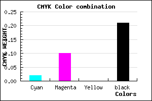 #C5B6CA color CMYK mixer