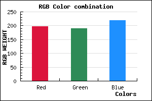 rgb background color #C5BDDB mixer
