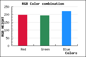 rgb background color #C5C1DD mixer