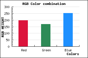 rgb background color #C6A9FB mixer