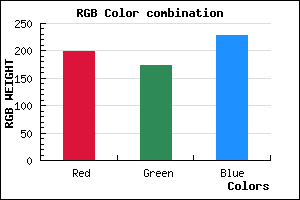 rgb background color #C6ADE5 mixer